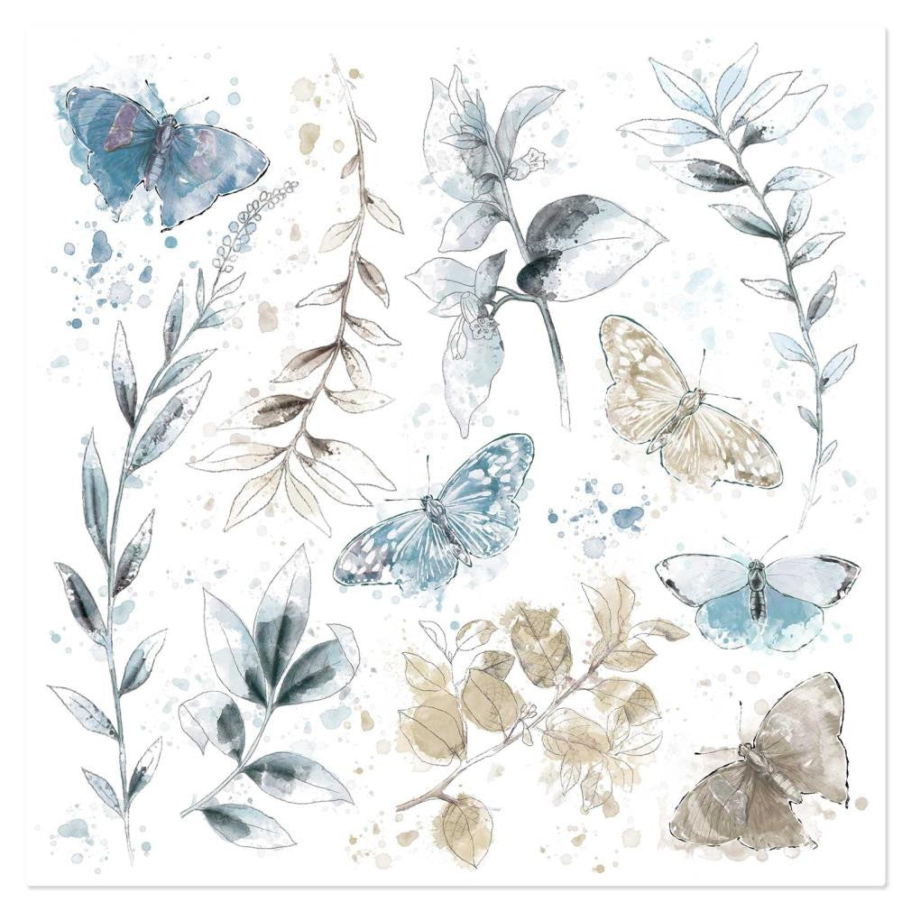 49 & Market Vintage Artistry Serenity - Transferencia para frotar de 12” x 12”